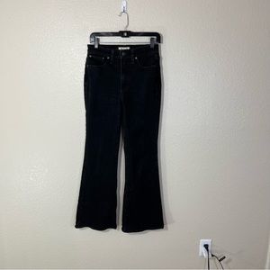 Madewell The Perfect Vintage Flare Jean Womens Size 26 Black Denim Pants